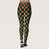 Geprüftes Muster der Burkina Faso-Flagge Leggings (Rückseite)