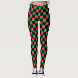 Geprüftes Muster der Burkina Faso-Flagge Leggings