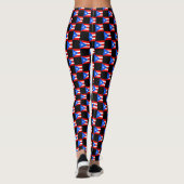 Geprüftes Muster der Puerto Rico-Flagge Leggings (Rückseite)