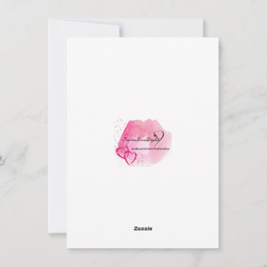 Gepuchte Geburtskarte Feiertagskarte (Rückseite)