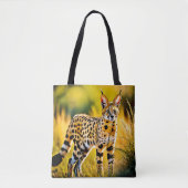 Gepunktet African Savannah Serval Cat Tasche (Vorderseite)