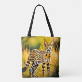 Gepunktet African Savannah Serval Cat Tasche (Rückseite)