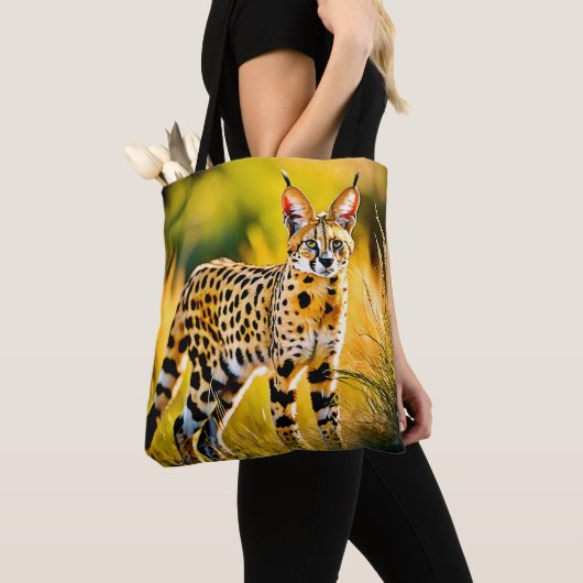 Gepunktet African Savannah Serval Cat Tasche (Von Nahem)
