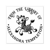 Gepunktet Baby Giraffe Library Book Name Embosser Permastempel (Design)