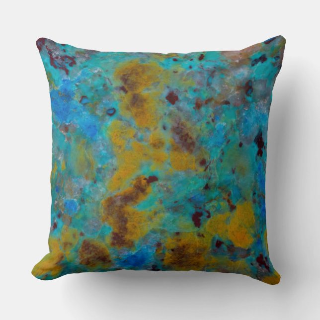 Gepunktet Blue Chrysocolla Jasper Kissen (Vorderseite)