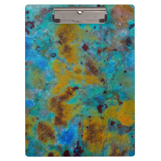 Gepunktet Blue Chrysocolla Jasper Klemmbrett (Vorderseite)