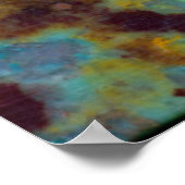 Gepunktet Blue Chrysocolla Jasper Poster (Ecke)