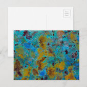 Gepunktet Blue Chrysocolla Jasper Postkarte (Vorne/Hinten)