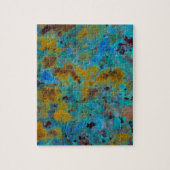 Gepunktet Blue Chrysocolla Jasper Puzzle (Vertikal)