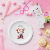 Gepunktet Brown Watercolor Giraffe Kinderdusche Pappteller (Party)