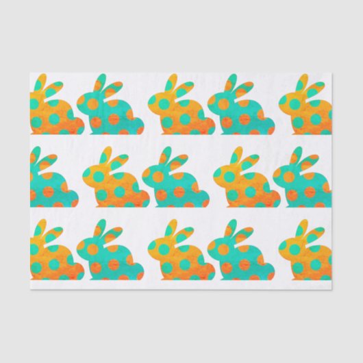 Gepunktet Bunny Seidenpapier (Vorderseite)