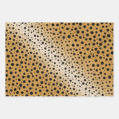 Gepunktet Cheetah Fur Schönes Tierblatt Geschenkpapier Set (Vorderseite 2)