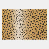 Gepunktet Cheetah Fur Schönes Tierblatt Geschenkpapier Set (Vorderseite)