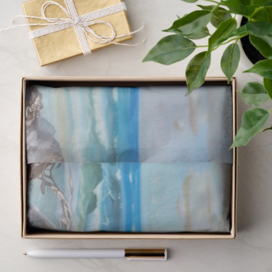 Gepunktet Chihuahua Beach Bliss Decoupage Seidenpapier (Geschenk)