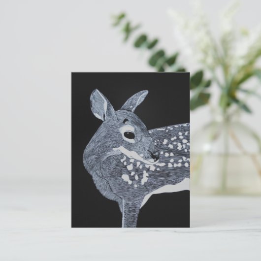 Gepunktet Fawn Postkarte (Stehend Vorderseite)