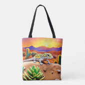 Gepunktet Gecko WüstenSunset Tasche (Rückseite)