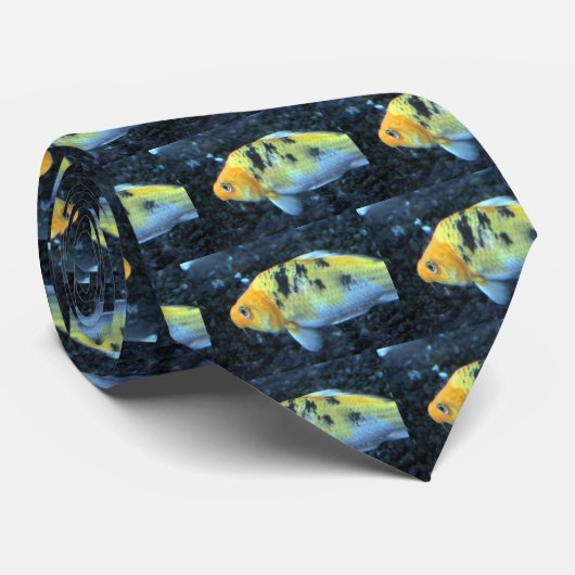 Gepunktet Goldfish Krawatte (Gerollt)