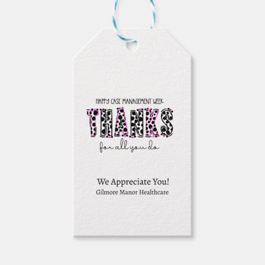 Gepunktet Happy Case Management Week Geschenkanhänger (Vorderseite)