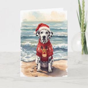 Gepunktet Joy & Sandy Paws - Dalmatiner Weihnachte Karte