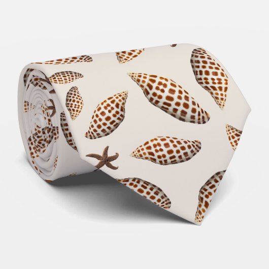 Gepunktet Junonia Seashell Pattern Krawatte (Gerollt)