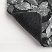 Gepunktet Laurel, Aucuba Japonica - B/W Mousepad (Ecke)
