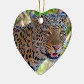 Gepunktet Leopard Keramik Ornament (Links)