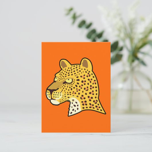 Gepunktet Leopard Postkarte (Stehend Vorderseite)
