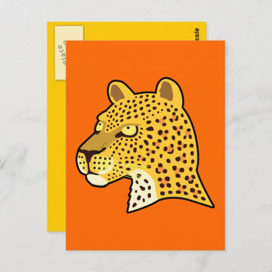 Gepunktet Leopard Postkarte (Vorne/Hinten)