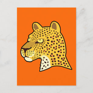 Gepunktet Leopard Postkarte