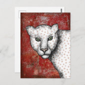 Gepunktet Leopard sagt: Hey Postcard Postkarte (Vorne/Hinten)