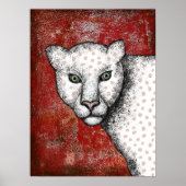 Gepunktet Leopard sagt: Hey Poster Wall Art (Vorne)