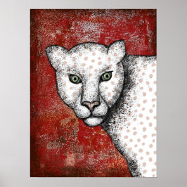 Gepunktet Leopard sagt: Hey Poster Wall Art