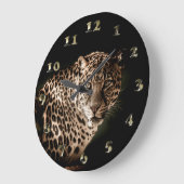 Gepunktet Leopard Starring Große Wanduhr (Winkel)