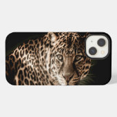 Gepunktet Leopard Starring iPhone Hülle (Rückseite (Horizontal))