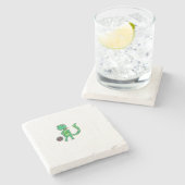 Gepunktet Lizzard Steinuntersetzer (Seitenansicht)