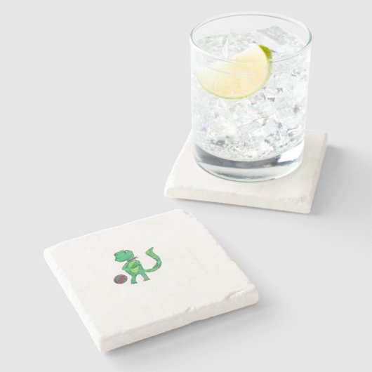 Gepunktet Lizzard Steinuntersetzer (Seitenansicht)