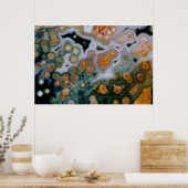 Gepunktet Ocean Jasper Poster (Küche)