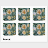 Gepunktet Ocean Jasper Quadratischer Aufkleber (Blatt)