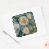 Gepunktet Ocean Jasper Quadratischer Aufkleber (Umschlag)