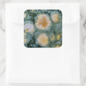Gepunktet Ocean Jasper Quadratischer Aufkleber (Tasche)