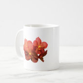 Gepunktet Orange Orchids Kaffeetasse (Vorderseite Links)