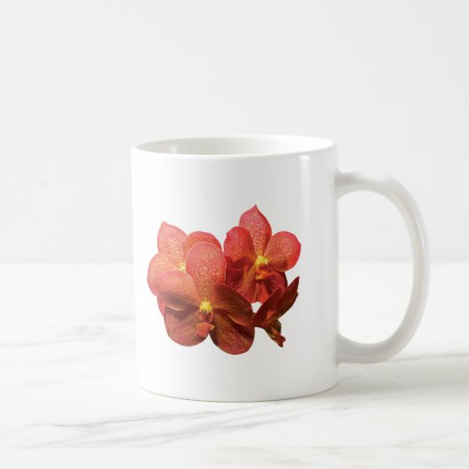 Gepunktet Orange Orchids Kaffeetasse (Rechts)