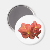 Gepunktet Orange Orchids Magnet (Vorderseite/Rückseite)