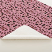 Gepunktet rosa Ovale Sherpadecke (3/4)