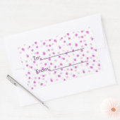 Gepunktet rosa rechteckiger aufkleber (Umschlag)