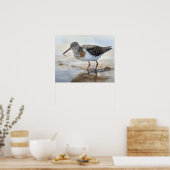 Gepunktet Sandpiper Bird Art Print Poster (Küche)