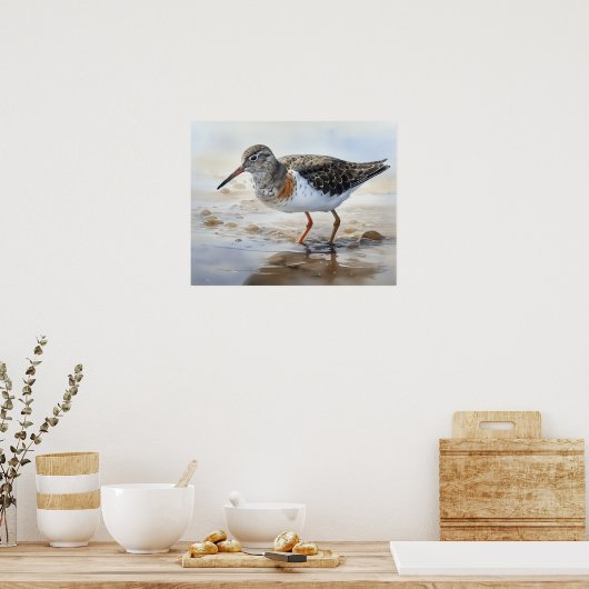 Gepunktet Sandpiper Bird Art Print Poster (Küche)