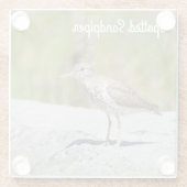 Gepunktet Sandpiper Glasuntersetzer (Rückseite)