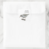 Gepunktet Sandpiper Quadratischer Aufkleber (Tasche)