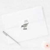 Gepunktet Sandpiper Quadratischer Aufkleber (Umschlag)